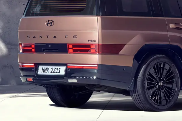 Imagen de la parte posterior del Hyundai Santa Fe