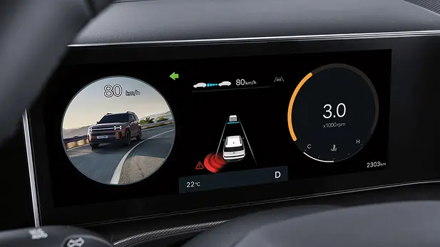 Imagen del dashboard mostrando los graficos del Sistema de asistencia de colisión en punto ciego 
