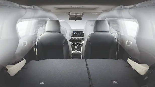 Imagen del interior del Venue Turbo graficando el Sistema de 6 bolsas de aire 